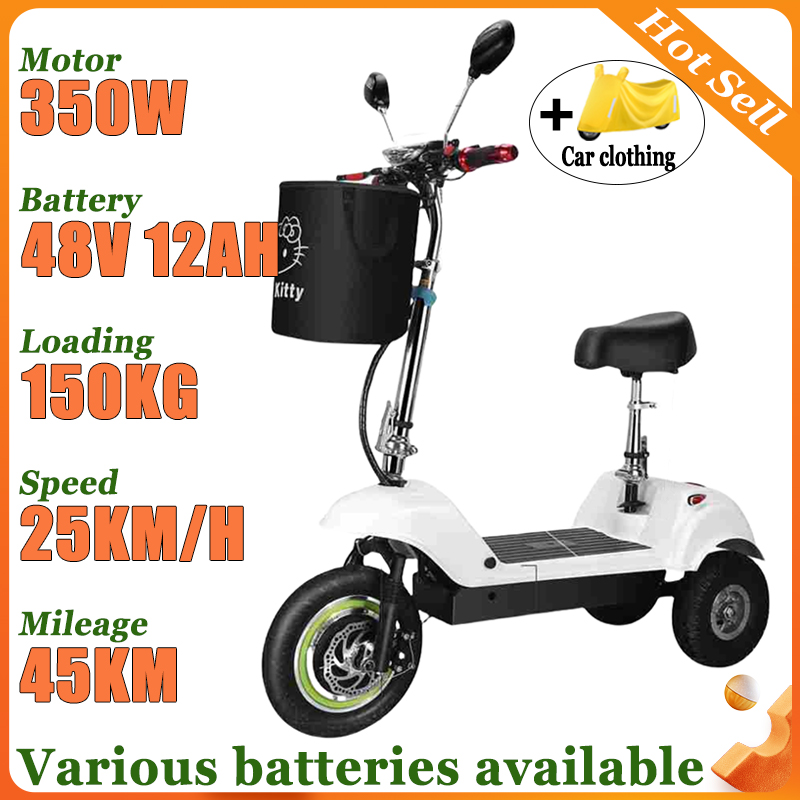 Folding Electric Scooter - NEW Fold Elderly Electric Tricycle Adult